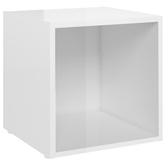 vidaXL Szafka pod TV, wysoki połysk, biała, 37x35x37 cm