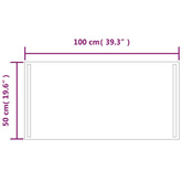 vidaXL Lustro łazienkowe z LED, 100x50cm