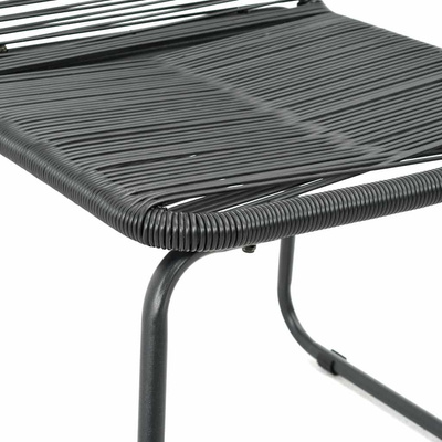 5-częściowy zestaw mebli ogrodowych, rattan PVC, czarny