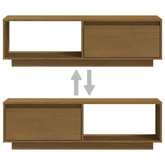 vidaXL Szafka pod TV, miodowy brąz, 110x30x33,5 cm, drewno sosnowe