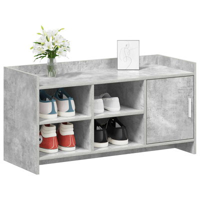Szafka na buty z drzwiami Betonowy szary 100 x 39,5 x 51 cm