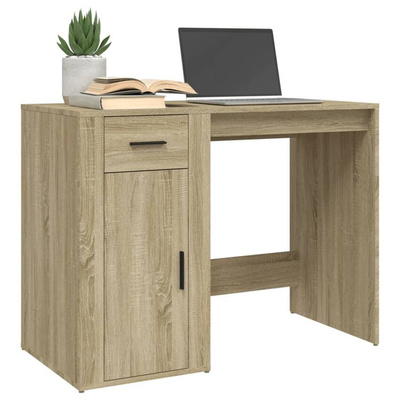 vidaXL Biurko, dąb sonoma, 100x49x75 cm, materiał drewnopochodny