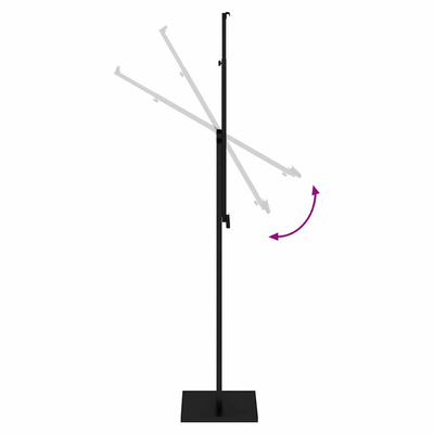 Stoiska na targi Czarny 26,5 x 26,5 x 150 cm Stal