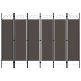 Parawan 6-panelowy, antracytowy, 240 x 180 cm