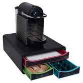 Exacompta Organizer z 3 szufladkami na biurko Black Office, czarny
