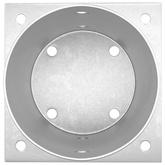 Okrągły kotwicy gruntowej 12 pcs srebrny 15 x 15 x 15 cm Metal