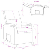 Fotel recliner Czerwone wino tkanina