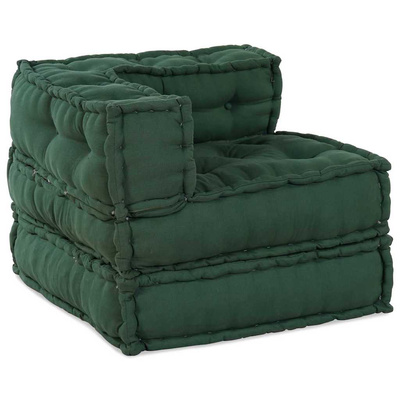 Modularna jednostka sofy 4 pcs zielony tkanina
