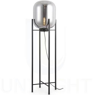 Lampa stojąca 160cm Dymiony klosz