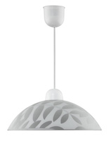 Lampa wisząca Letycja z białym kloszem pojedyncza nad stół do jadalni