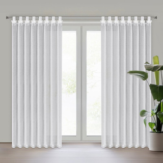 Firana Alexandra biała 140x250