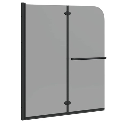 Osłona prysznicowa Czarny 120 x 140 cm Szkło ESG i aluminium
