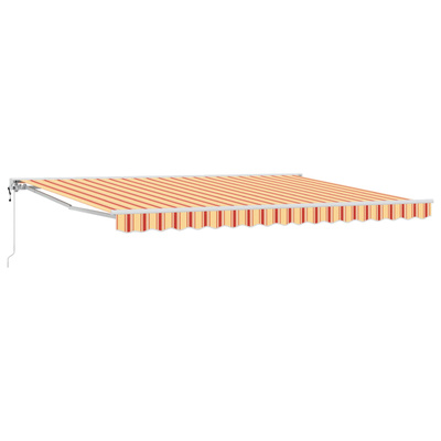 Elektryczna Rozkładana Markiza Żółty i pomarańczowy 4,5 × 3 m