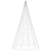 vidaXL Choinka do montażu na maszcie, 3000 ciepłych białych LED, 800cm