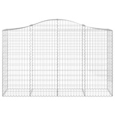 Kosze gabionowe, 8 szt, 200x50x120/140 cm, galwanizowane żelazo