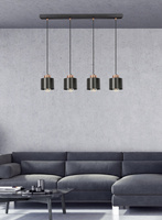 Lampa wisząca Olena czarna 4-punktowa metalowa nad stół do jadalni