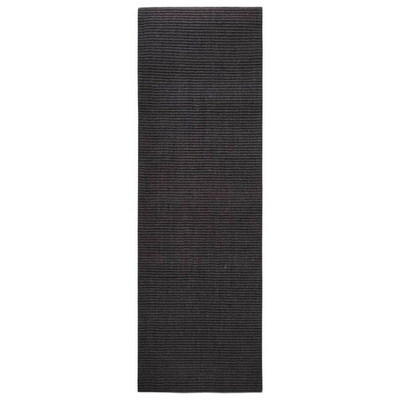 vidaXL Dywanik, naturalny sizal, 80x250 cm, czarny