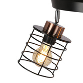 Lampa sufitowa czarna/złota talerz 3xE27 Glob 98-00392