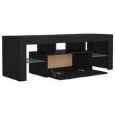 vidaXL Szafka pod TV z oświetleniem LED, czarna, 120x35x40 cm