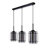 Jonera lampa wisząca czarny 3x40 E27 klosz dymiony 33-08435