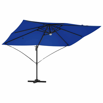 Parasol plażowy 351 x 250 x 253 cm Poliester i aluminium