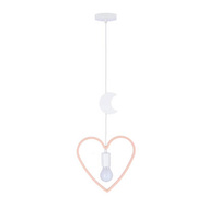 Single Hm Lampa Wisząca 1X20W E27 Iq Kids Różowy+Biały