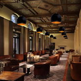 Lampa Wisząca Czarno Złota Kopuła E27 25cm Abruzzo Geo