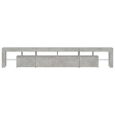 vidaXL Szafka pod TV z oświetleniem LED, szarość betonu, 230x36,5x40cm