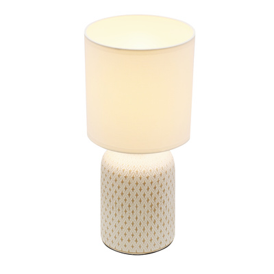 Lampa stołowa biała ceramika nocna Iner Candellux 41-79848