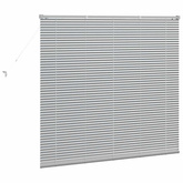 Żaluzje weneckie Srebrny 130 x 140 cm Aluminium
