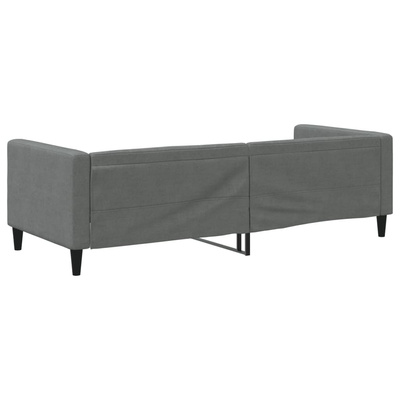 Sofa z funkcją spania, ciemnoszara, 80x200 cm, obita tkaniną