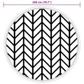 vidaXL Dywan na zewnątrz, szary, Ø200 cm, PP