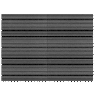 Płytka Tarasowa 6 pcs Czarny 60 x 30 cm