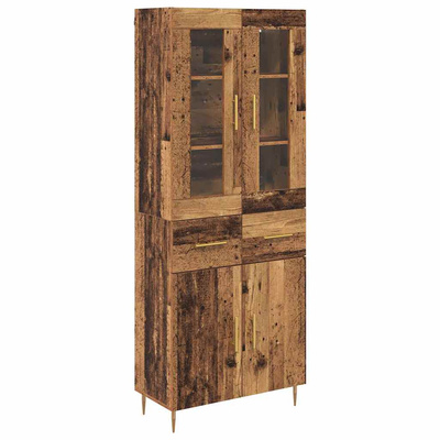Highboard 2 szt. Stare drewno 69,5 x 34 x 180 cm