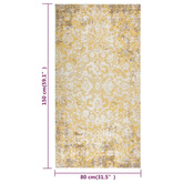 vidaXL Dywan zewnętrzny o płaskim splocie, 80x150 cm, żółty