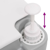 vidaXL Przenośna toaleta turystyczna, szaro-biała, 10+10 L, HDPE