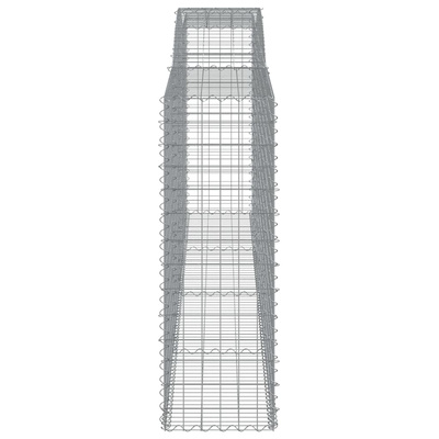 Kosze gabionowe, 8 szt, 400x50x140/160 cm, galwanizowane żelazo
