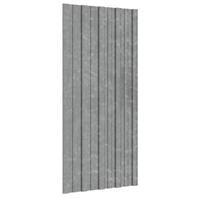 Panel dachowy 12 pcs srebrny 100 x 45 cm Stal galwanizowana