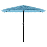 Parasol ogrodowy na stalowym słupku, niebieski, 300x200x250 cm