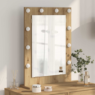 Lustro toaletowe Dąb rzemieślniczy 70 x 50 x 18 cm Prostokątny