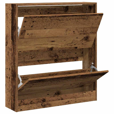 Szafka na buty z półką Stare drewno 80 x 21 x 87,5 cm