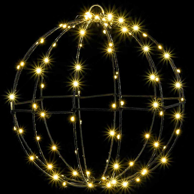 Piłka z 192 diodami LED 2 pcs Ciepła biel 30 x 30 x 32 cm Metal