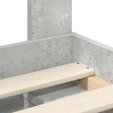 Ramka łóżka Szary beton 90 x 190 cm Lite drewno sosnowe