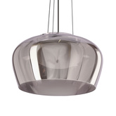 Lampa wisząca Insieme 35 szklana klosz dymiony nad stół do salonu