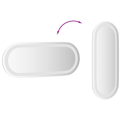 Lustro łazienkowe LED przezroczysty 50 x 20 cm szkło hartowane