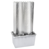 Fontanna ogrodowa, srebrna, 60,2x37x122,1 cm, stal nierdzewna