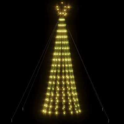 vidaXL Stożkowa choinka z lampek, 275 ciepłych białych LED, 180 cm