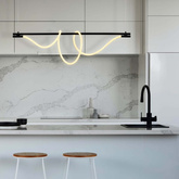 Nowoczesna spiralna lampa wisząca Złota 150cm 360° 45W 3000K Abruzzo Spirali