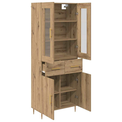Highboard 2 szt. Dąb rzemieślniczy 69,5 x 34 x 180 cm