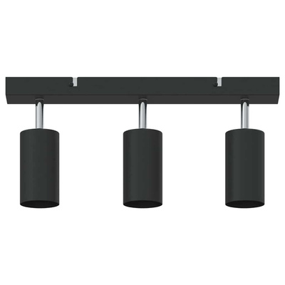 Reflektor sufitowy Z reflektorami Czarny 38 x 6 x 16 cm Metal